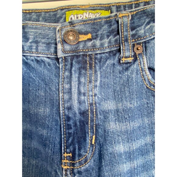 Old Navy Kids Denim Jeans Size 16 Regular Straight Fit Blue Denim 100% Cotton - Picture 10 of 15